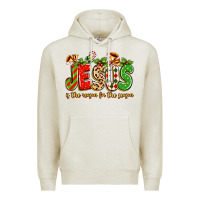 Oatmeal Heather jesus is the reason for the season Premium Hoodie - texasbilliewilder
