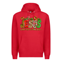 Red jesus is the reason for the season Premium Hoodie - texasbilliewilder