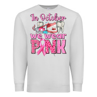Dove Grey in october we wear pink breast cancer awareness Premium Sweatshirt - texasbilliewilder