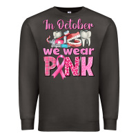 Smoke in october we wear pink breast cancer awareness Premium Sweatshirt - texasbilliewilder