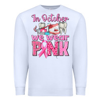 White in october we wear pink breast cancer awareness Premium Sweatshirt - texasbilliewilder