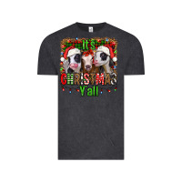 Vintage Black it's christmas y'all heifers Vintage Tee - Jasminsmagicworld