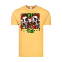 Vintage Mustard it's christmas y'all heifers Vintage Tee - Jasminsmagicworld