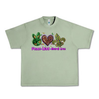 Oil Green peace love mardi gras Urban Heavy Tee - BarkalooDesign