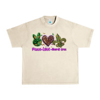 Sandshell peace love mardi gras Urban Heavy Tee - BarkalooDesign