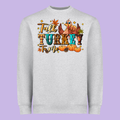 Talk Turkey To Me Heavyweight Sweatshirt Designed By Nancycooperartshop