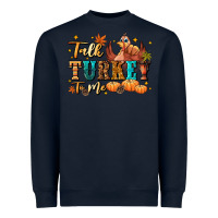 Navy Talk turkey to me Heavyweight Sweatshirt - NancyCooperArtShop