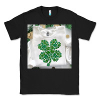 Black shamrock patterned clothing Classic Tee - MaliasSmallBusiness