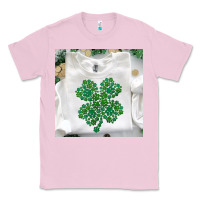 Bubblegum Pink shamrock patterned clothing Classic Tee - MaliasSmallBusiness