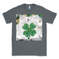 Charcoal Heather shamrock patterned clothing Classic Tee - MaliasSmallBusiness