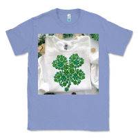 Colony Blue shamrock patterned clothing Classic Tee - MaliasSmallBusiness