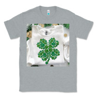 Heather Grey shamrock patterned clothing Classic Tee - MaliasSmallBusiness