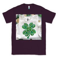 Plum shamrock patterned clothing Classic Tee - MaliasSmallBusiness