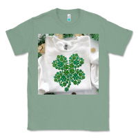 Sage shamrock patterned clothing Classic Tee - MaliasSmallBusiness