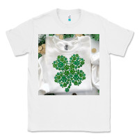 White shamrock patterned clothing Classic Tee - MaliasSmallBusiness