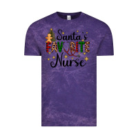 Cloud Purple santa's favorite nurse Vintage Tee - AdoDesignShop