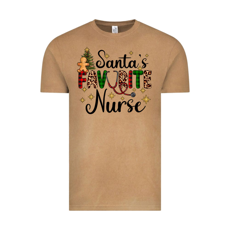 Santa's Favorite Nurse Vintage Tee by AdoDesignShop | Teevron