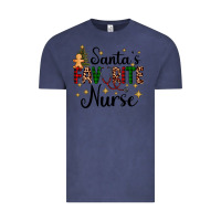 Vintage Denim santa's favorite nurse Vintage Tee - AdoDesignShop