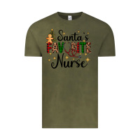 Vintage Olive santa's favorite nurse Vintage Tee - AdoDesignShop