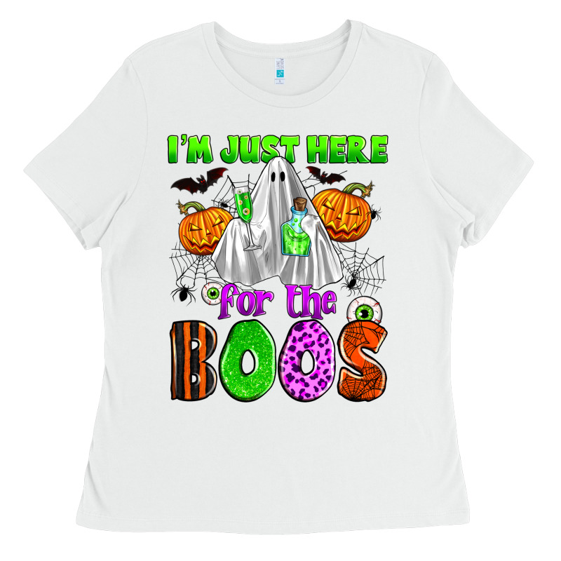 I'm Just Here For The Boos Ladies Tee by Zillion Design Studio | Teevron