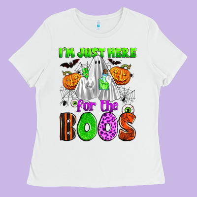 I'm Just Here For The Boos Ladies Tee Designed By Zillion Design Studio