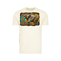 Western Sunflowers Elephant Vintage Tee | Teevron