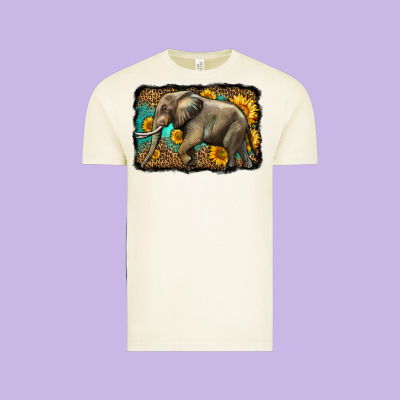 Western Sunflowers Elephant Vintage Tee Designed By Lillyallendesigns