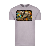 Vintage Zinc western sunflowers elephant Vintage Tee - LillyAllenDesigns