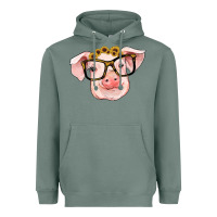 Sage sunflowers with pig Heavyweight Hoodie - RanaPortraitStore