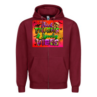 Burgundy thick thighs and spooky vibes tumbler Zipper Hoodie - BundleAndBundleShop