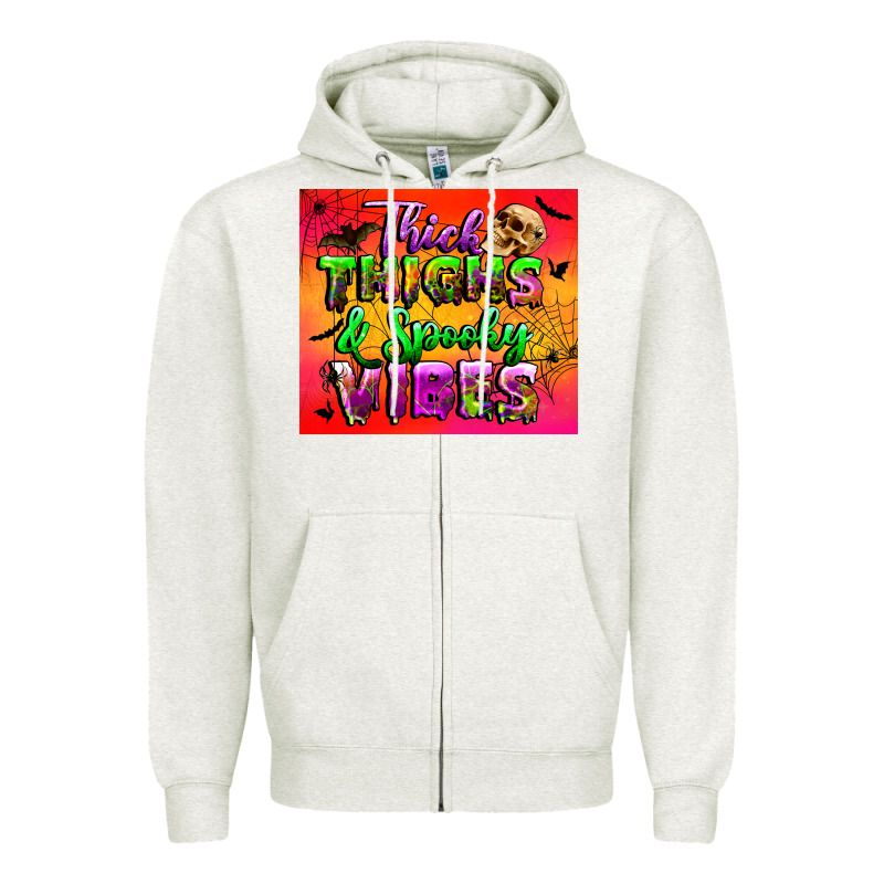 Thick Thighs And Spooky Vibes Tumbler Zipper Hoodie by BundleAndBundleShop | Teevron