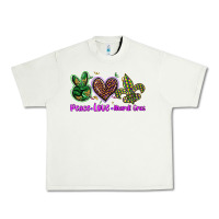 Pistachio peace love mardi gras Urban Heavy Tee - BarkalooDesign