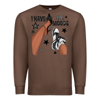 Chestnut I Have Two Moods Black Sneakers Afro Girl Premium Sweatshirt - texasbilliewilder