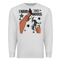 Dove Grey I Have Two Moods Black Sneakers Afro Girl Premium Sweatshirt - texasbilliewilder