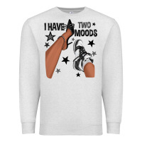 Oatmeal Heather I Have Two Moods Black Sneakers Afro Girl Premium Sweatshirt - texasbilliewilder