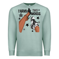 Seafoam I Have Two Moods Black Sneakers Afro Girl Premium Sweatshirt - texasbilliewilder