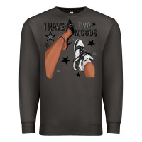Smoke I Have Two Moods Black Sneakers Afro Girl Premium Sweatshirt - texasbilliewilder