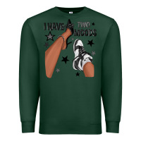 Sports Green I Have Two Moods Black Sneakers Afro Girl Premium Sweatshirt - texasbilliewilder