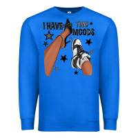 True Royal I Have Two Moods Black Sneakers Afro Girl Premium Sweatshirt - texasbilliewilder