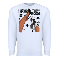 White I Have Two Moods Black Sneakers Afro Girl Premium Sweatshirt - texasbilliewilder