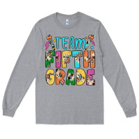 Heather Grey team fifth grade Long Sleeve Tee - JahusDesignShop