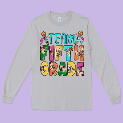 Team Fifth Grade Long Sleeve Tee Designed By Jahusdesignshop