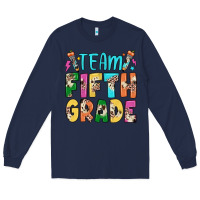 Navy team fifth grade Long Sleeve Tee - JahusDesignShop