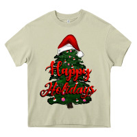 Mossy happy holidays christmas tree Heavy Core Tee - RanaPortraitStore