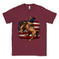 Burgundy Bucking Bronco Classic Tee - Jasminsmagicworld