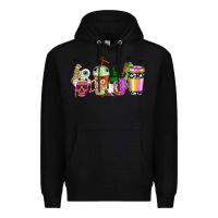 Black Halloween coffee cups Premium Hoodie - NancyCooperArtShop