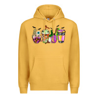 Mustard Halloween coffee cups Premium Hoodie - NancyCooperArtShop