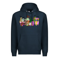 Navy Halloween coffee cups Premium Hoodie - NancyCooperArtShop