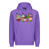 Purple Halloween coffee cups Premium Hoodie - NancyCooperArtShop
