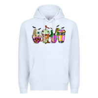 White Halloween coffee cups Premium Hoodie - NancyCooperArtShop